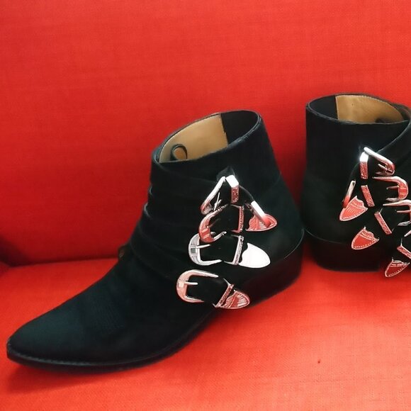 Toga Pulla Black Suede Boots - Picture 1 of 7